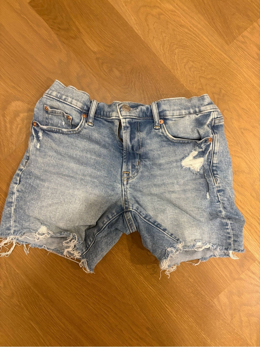 GAP Light Blue Distressed Denim Cutoff Shorts